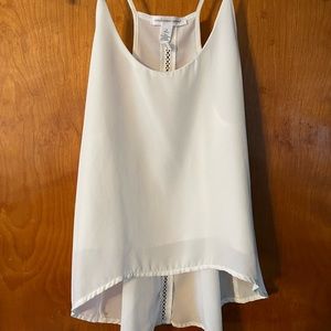 White sheer tank top